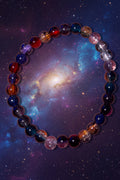Multicolor Galaxy Crystal Bracelet — Handmade Beaded Stretch Bracelet