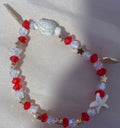 Red & White Ocean Charm Bracelet