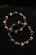 Crimson Tide Crackle Glass Bracelet