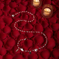 Red Crystal Love Waist Bead Strand Background